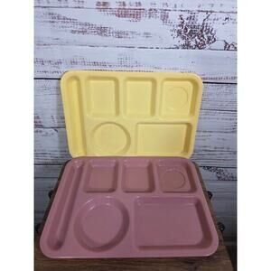 Lot of 2 SiLite 614 Cafeteria Divided Trays